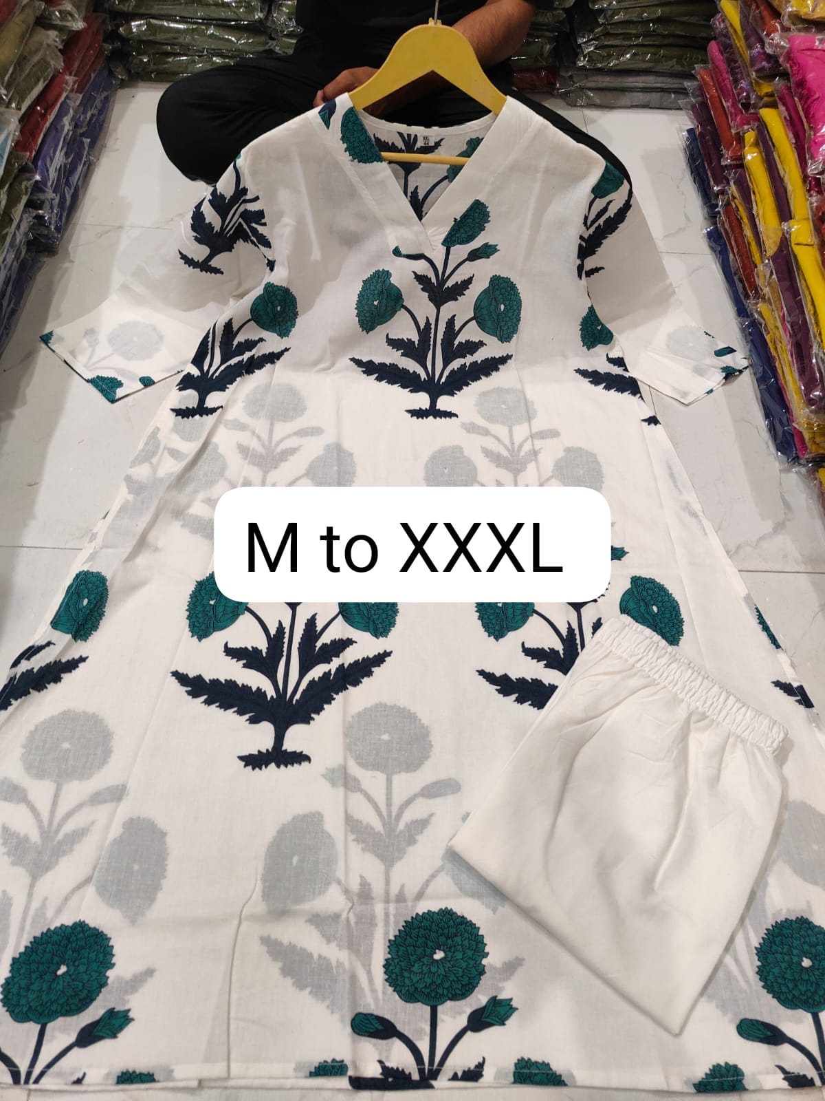 Summer Cotton Kurta Set