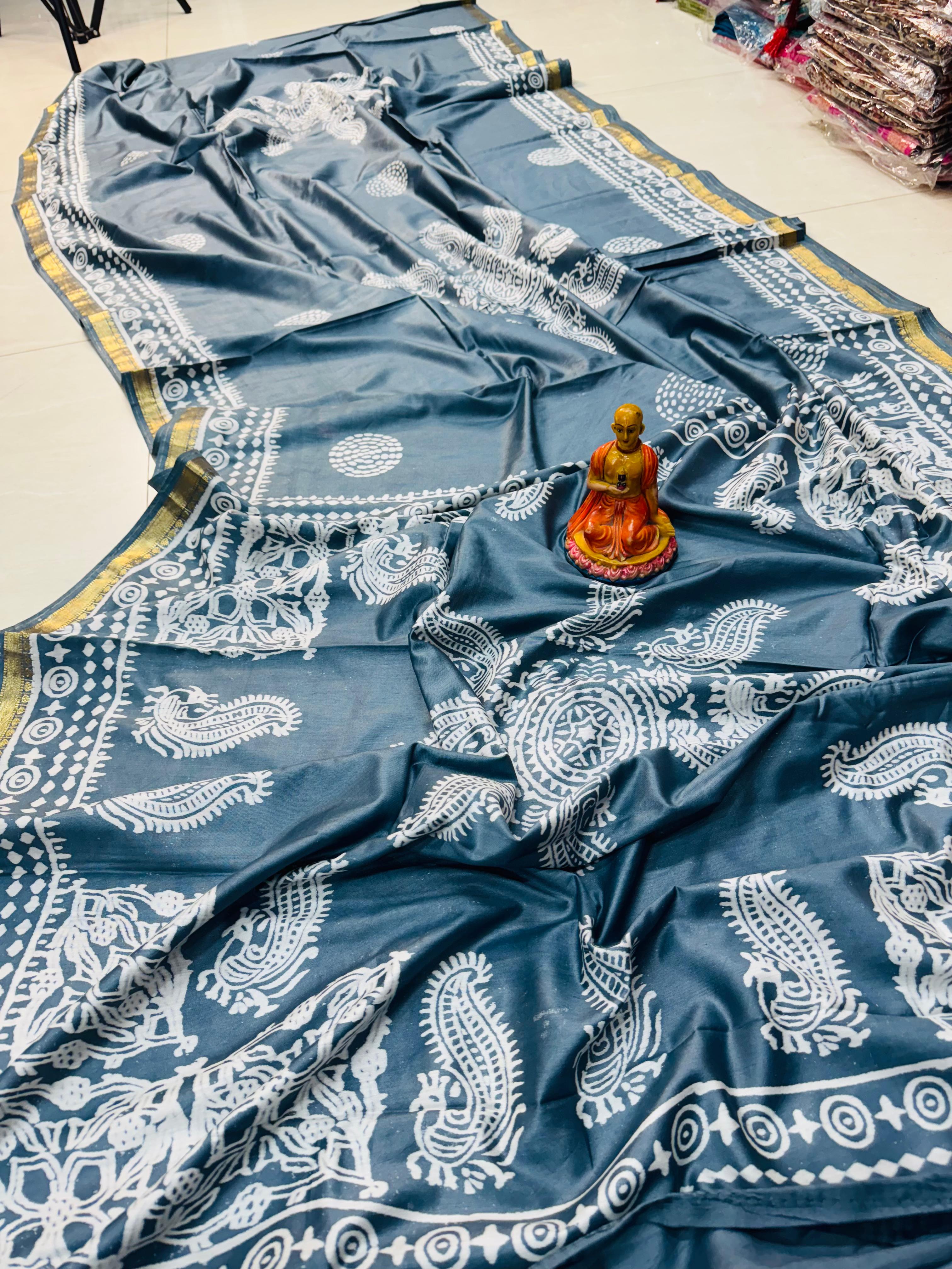 NEW EXCLUSIVE MAHESHWARI SILK  WITH BP