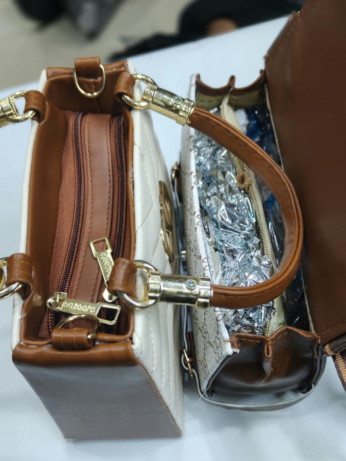 2 PCS COMBO SET*  *NEW ARRIVAL*  HANDY+SLING  ONE MAIN COMPARTMENT   LADY CROSSBODY SLING   *SIZE 8/6 ,9/6 INCH*