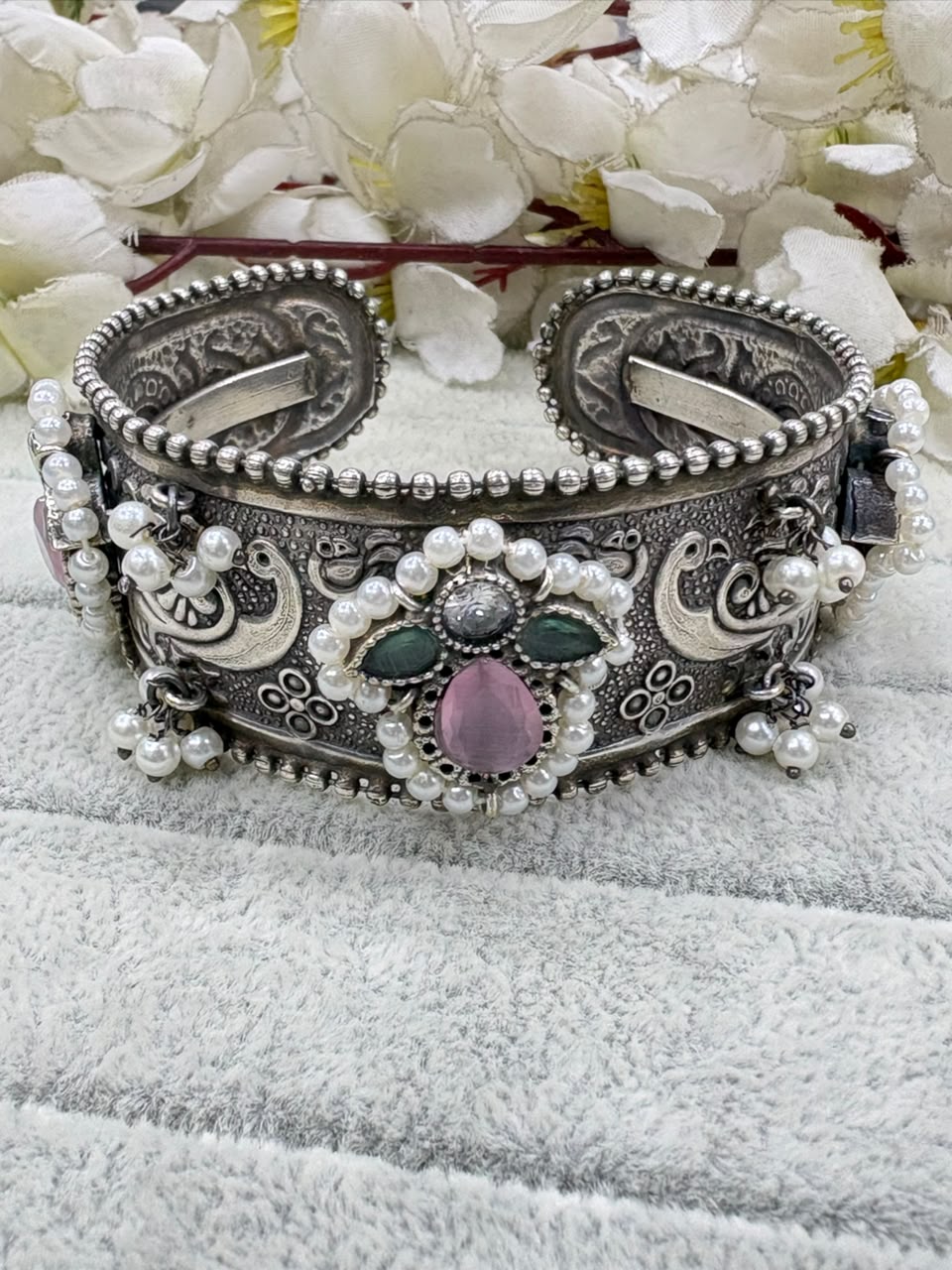 Pearl Stone Statement Kada